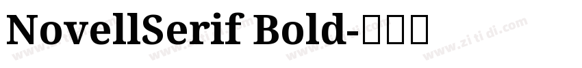 NovellSerif Bold字体转换